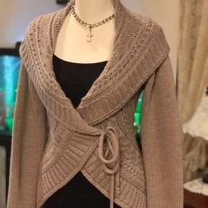 Beautiful gray wrap sweater